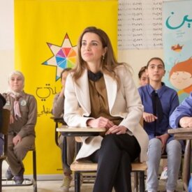 جلالة الملكة رانيا العبدالله تزور إحدى المدارس المستفيدة من مبادرة مدرستي